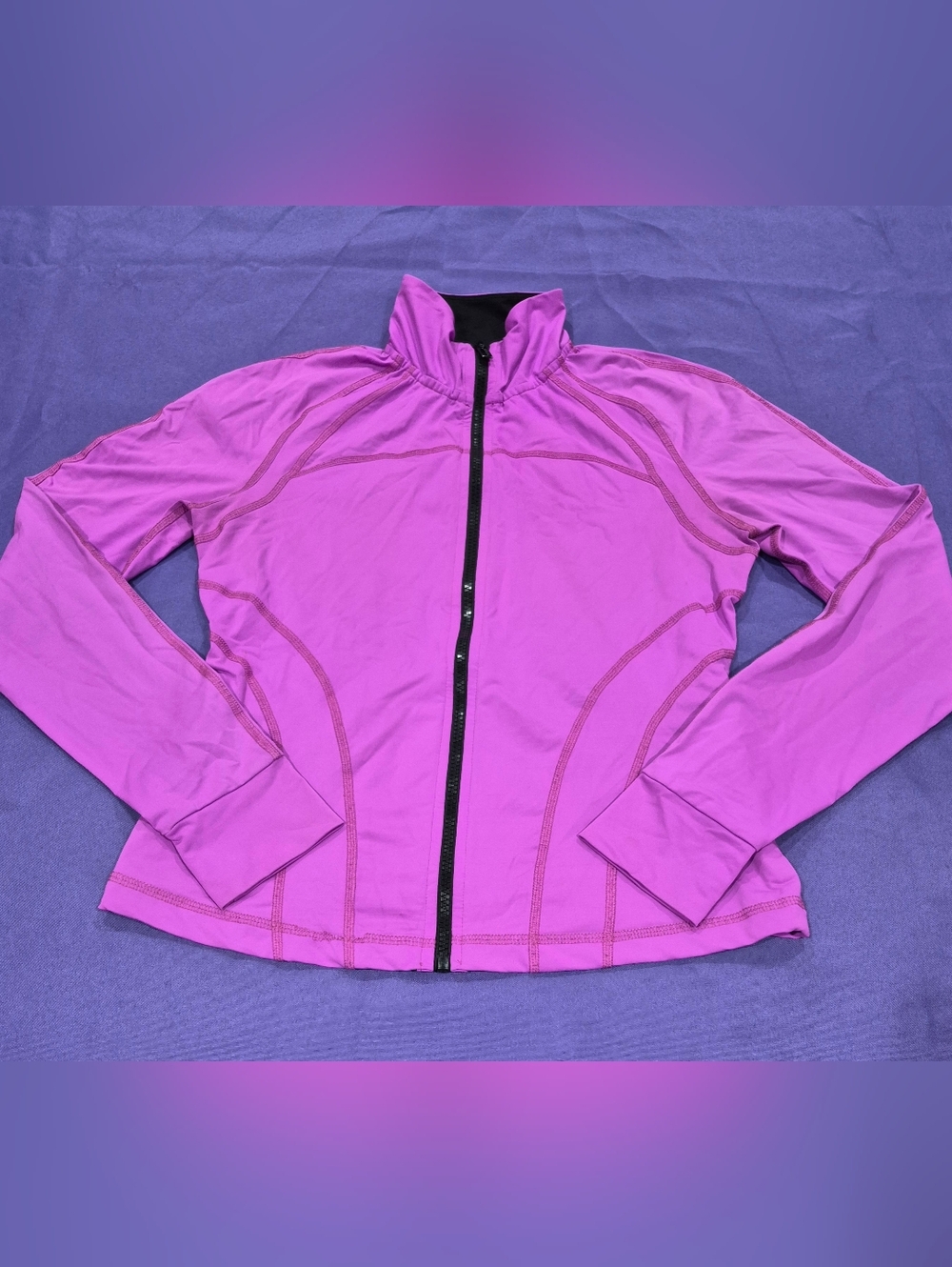 Bebe Sport Pink Full Zip Lightweight Jacket - Medium.